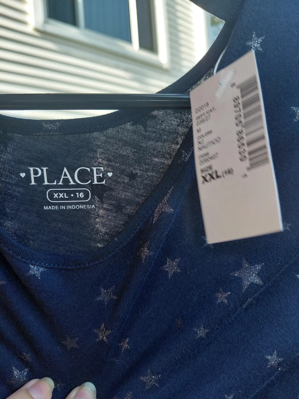Children's Place Navy Star Print Long Sleeve Skater Dress